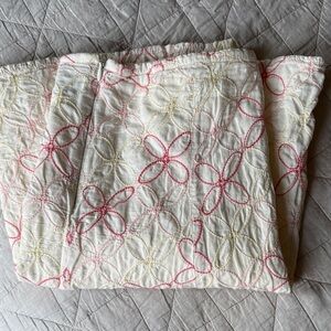 Old Navy Cream Skirt with Pink Embroidery